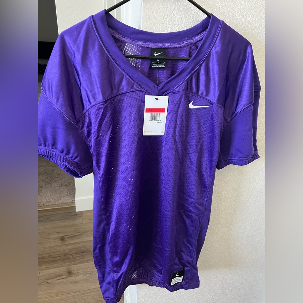 Nike Football Performance Jersey Mesh Vented Mens Large 908727-545 Purple
